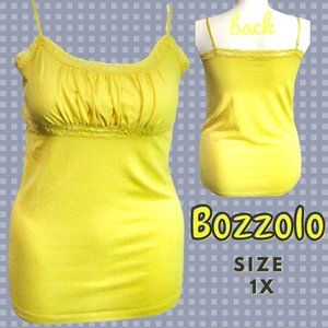 Bozzolo Women's Yellow Tank Top Size 1X